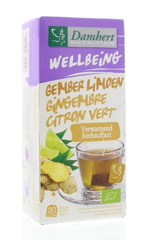 Damhert Tea Time Ingwer-Limetten-Tee bio (20 Beutel)