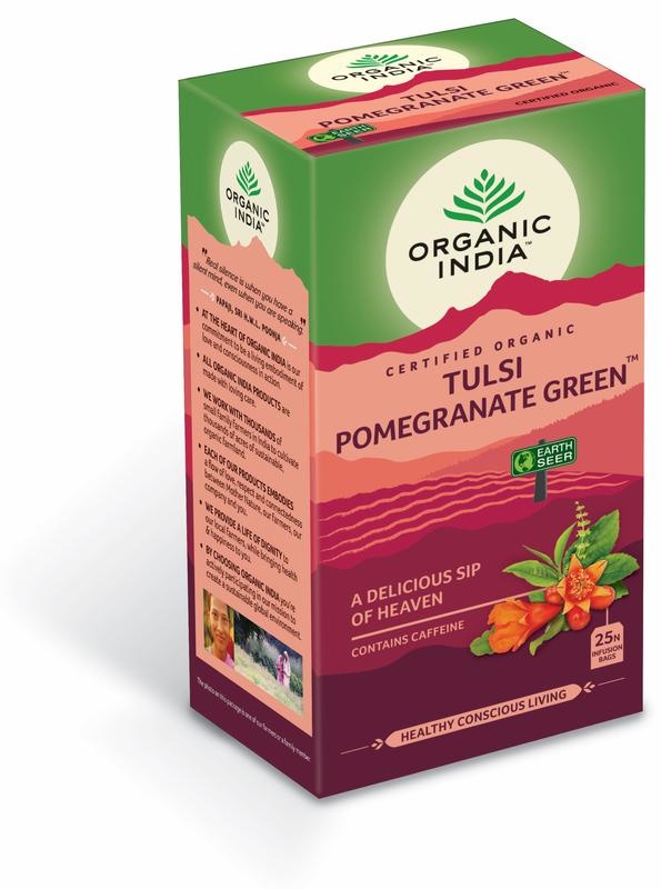 Organic India Organic India Tulsi Granatapfel grüner Tee bio (25 Beutel)
