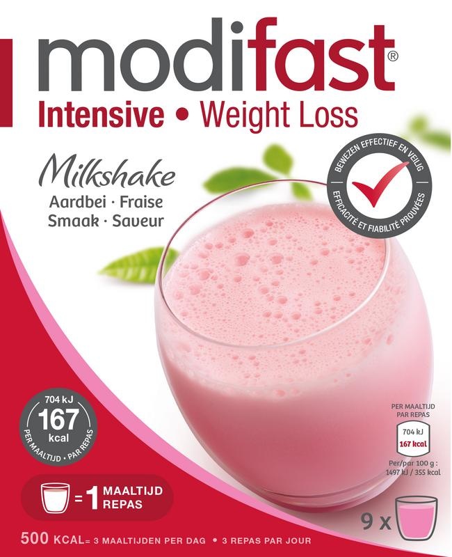 Modifast Modifast Intensiver Milchshake Erdbeere 8 Beutel (440 gr)