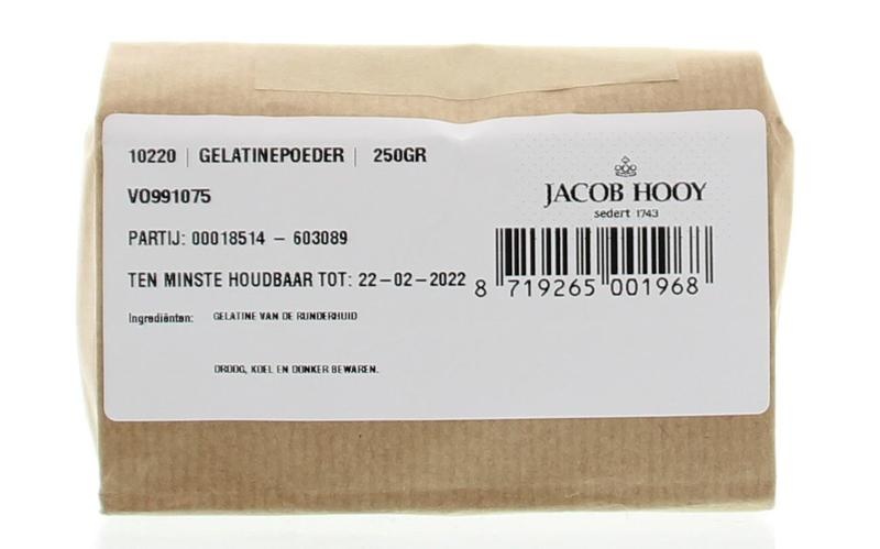 Jacob Hooy Jacob Hooy Gelatinepulver (250 gr)