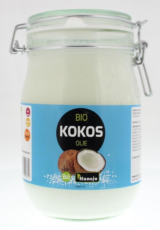 Hanoju Kokosöl natives Bogenglas bio (1 Liter)