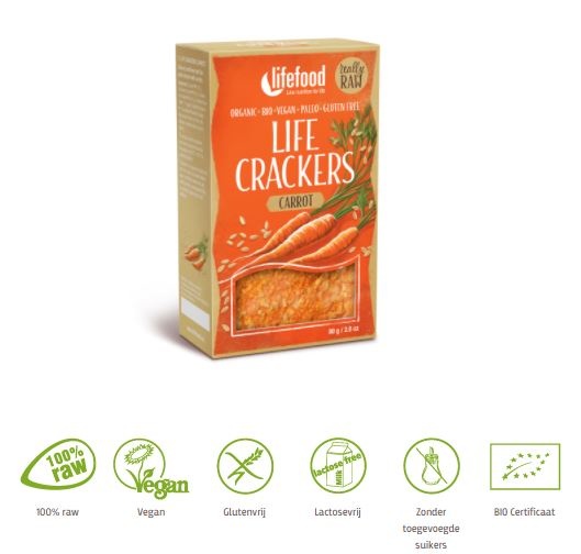 Lifefood Lifefood Life Cracker Karotte Bio (80 gr)
