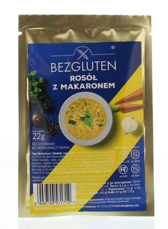 Bezgluten Hühnersuppe (22 gr)