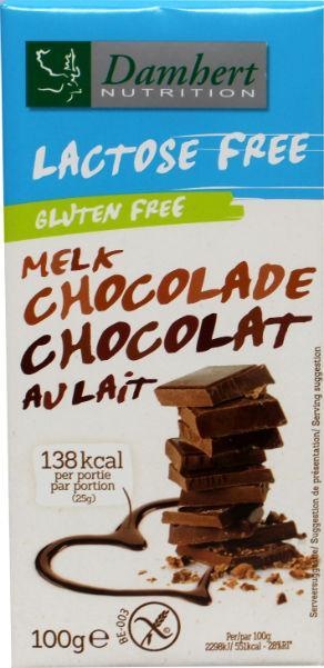 Damhert Schokoladentafel Milch laktosefrei (100 gr)