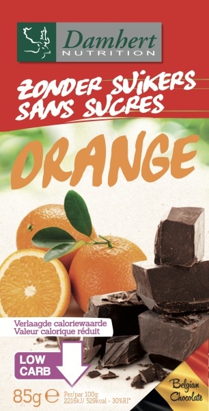 Damhert Schokoladentafel dunkel/orange (85 gr)