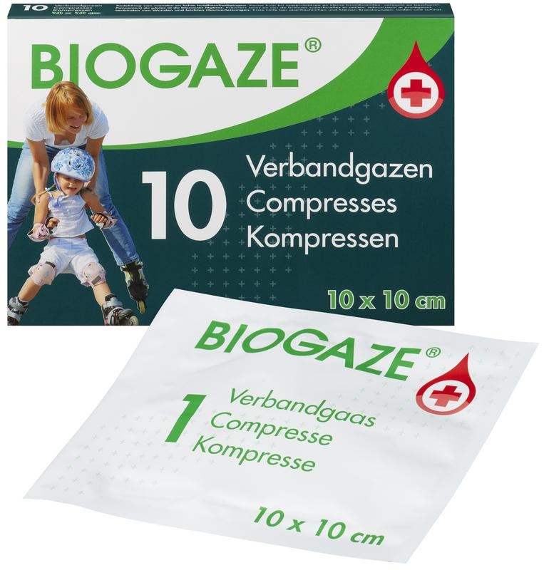 Biogaze 10 x 10 cm (10 Stück)