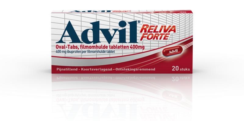 Advil Reliva 400 mg ovale Blisterpackung (20 Dragees)