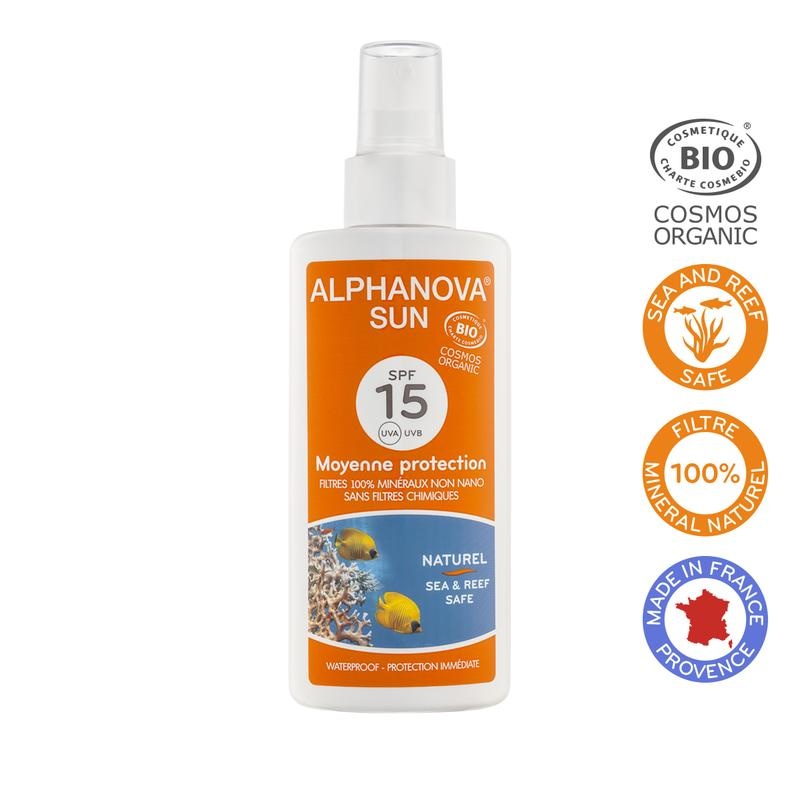 Alphanova Sun Veganes Sonnenspray SPF15 (125 Ml)