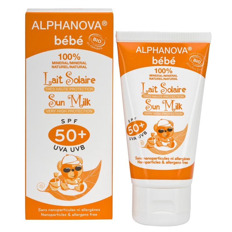 Alphanova Sun Sun Sonnenmilch Baby SPF50 ohne Parfüm (50 gr)
