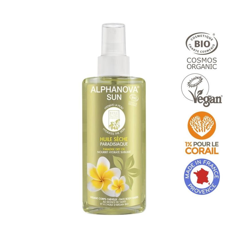 Alphanova Sun Sun veganes Trockenöl-Spray Paradies (125 Ml)