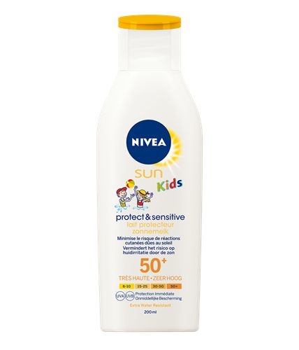 Nivea Sun protect & sensitive Kindersonnenmilch SPF50+ (200 Ml)