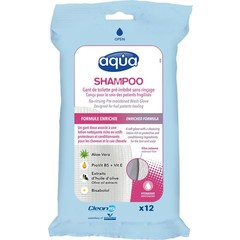 Aqua Waschlappen Shampoo (12 Stück)