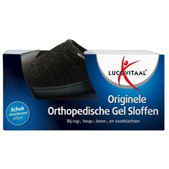 Lucovitaal Orthopädische Gel-Slipper schwarz 38-39 (1 Paar)