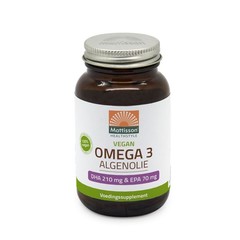 Mattisson Veganes Omega-3 Algenöl DHA 210mg EPA 70mg (60 VCaps)