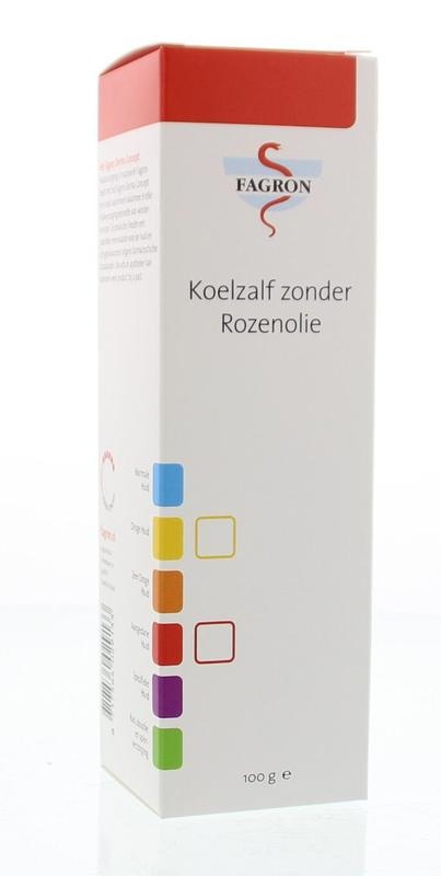 Fagron Kühlsalbe ohne Rosenöl Dose & Beipackzettel (100 gr)