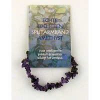 Steengoed Steengoed Split Beads Armband Amethyst auf Karte (1 Stück)