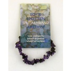 Steengoed Split Beads Armband Amethyst auf Karte (1 Stück)