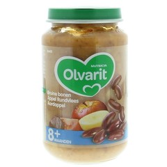 Olvarit Kidneybohnen Apfel Rindfleisch Kartoffel 8M00 (200 gr)