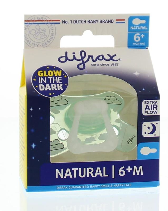 Difrax Schnuller natur 6+ Nacht (1 Stück)