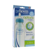 Dr Brown's Dr Brown's Standardflasche 250 ml Duo Blue Optionen 2 Stück 2 Stücke