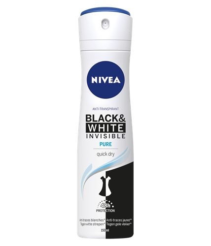 Nivea Deo unsichtbar schwarz & weiß pur (150 Ml)