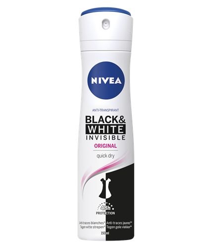 Nivea Deo unsichtbares Schwarz-Weiß-Spray Original (150 Ml)