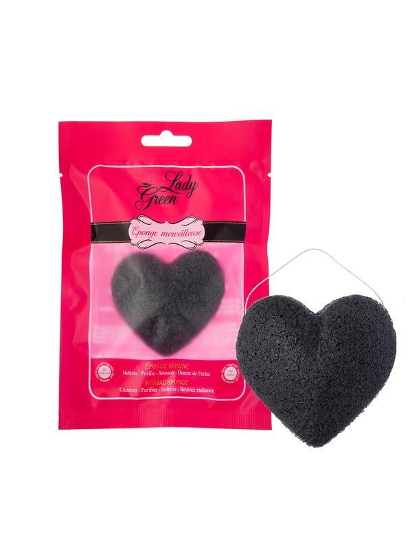 Lady Green Lady Green Konjac Gesichtsschwamm Kohle (1 Stück)