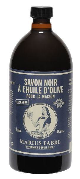 Marius Fabre Savon Noir schwarze Seife Nachfüllung (1 Liter)