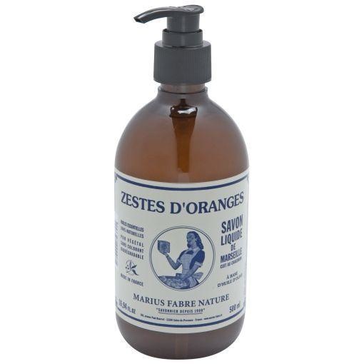 Marius Fabre Nature Marseille Seife Orangenschale mit Pumpe (500 Ml)