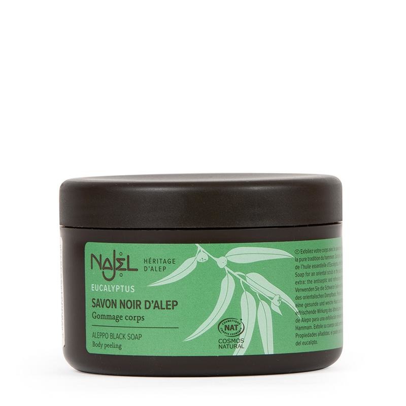 Najel Aleppo-Seifenpeeling schwarzer Eukalyptus (180 gr)