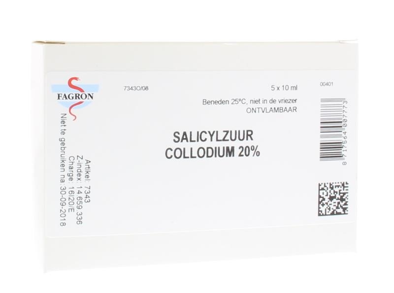 Fagron Fagron Salicylsäure Kollodium 20% 10 Ml (5 Stück)