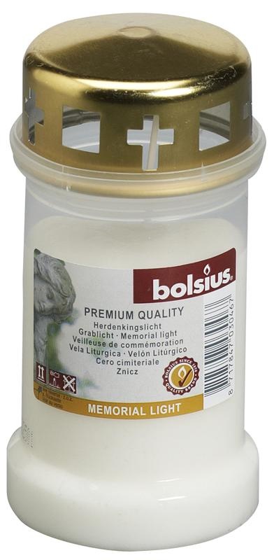 Bolsius Bolsius Gedenkkerze Nr. 5 Weiss und Gold 1 Stk 1 Stück