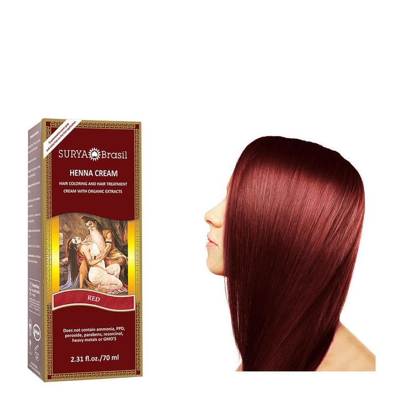 Surya Brasil Henna Haarfarbe Creme Rot (70 Ml)
