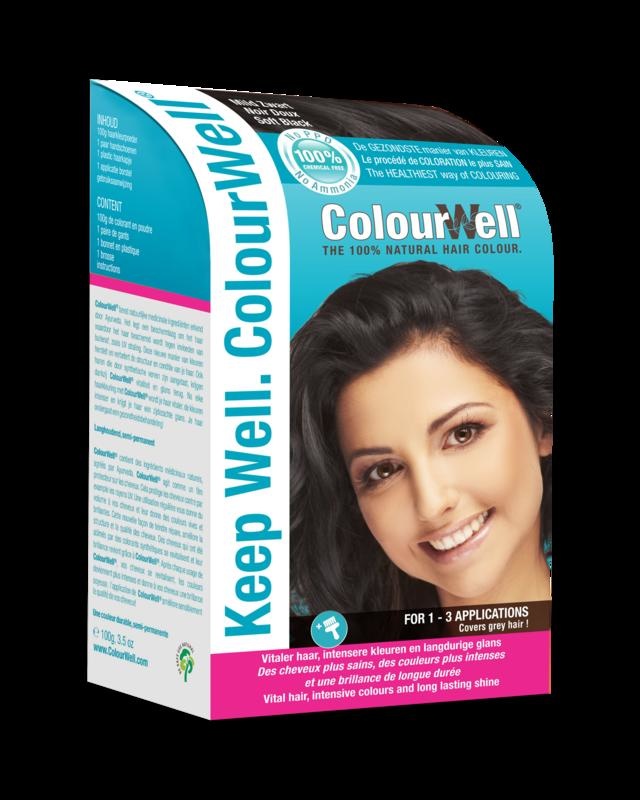 Colourwell 100% natürliche Haarfarbe mildes Schwarz (100 gr)