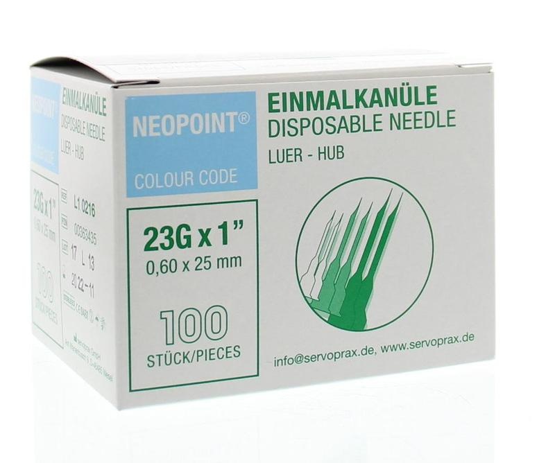 Neopoint Neopoint Injektionsnadel steril 0,6 x 25 (100 Stück)