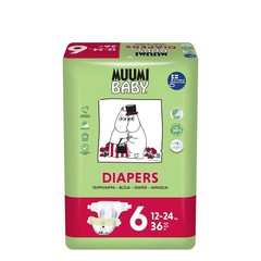 Muumi Baby Eco Windeln Größe 6 Junior 12-24 kg (36 Stück)