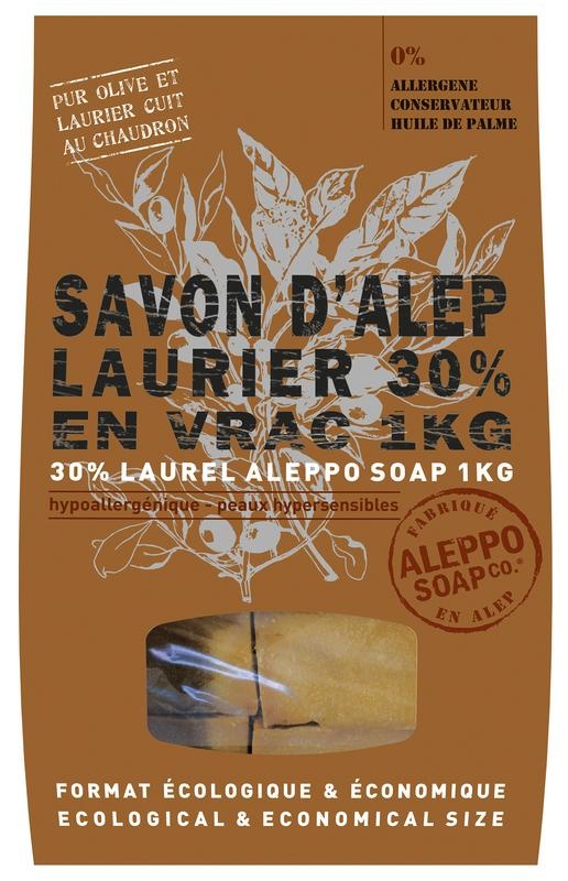 Aleppo Soap Co Aleppo Soap Co Alepposeife 30% Lorbeerstücke (1 Kilogramm)