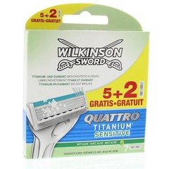 Wilkinson Quattro Titanium sensitive Klingen 5+2 (7 Stück)