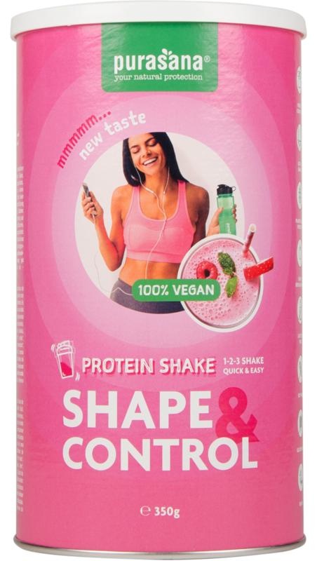 Purasana Purasana Shape & Control Proteinshake Erdbeere/Himbeere (350 gr)