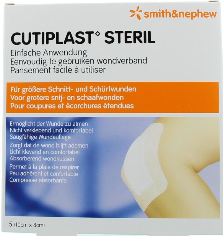 Cutiplast Steril 10 x 8 cm (5 Stück)