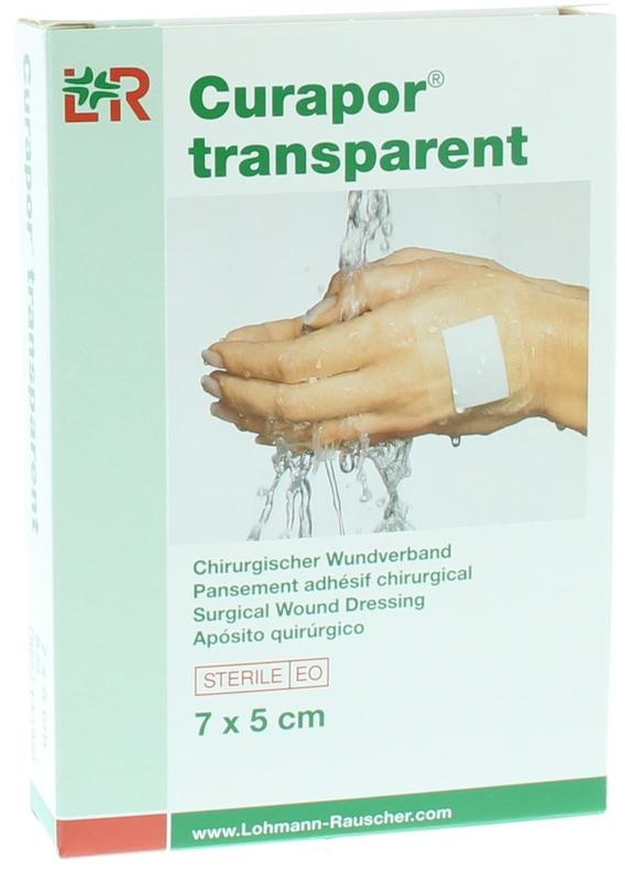Curapor Transparent 7 x 5 cm steril (5 Stück)