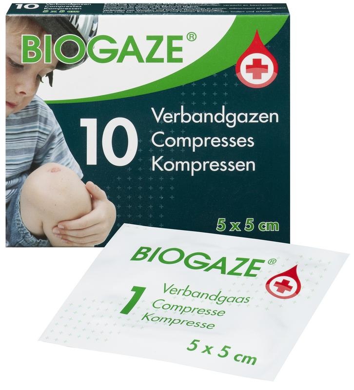 Biogaze 5 x 5 cm 10 St. 10 St. mit Rabatt kaufen - VitAdvice BV