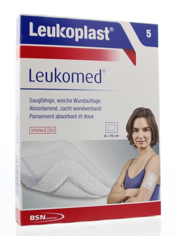 Leukoplast Leukomed 8,0 x10 cm steril (5 Stück)