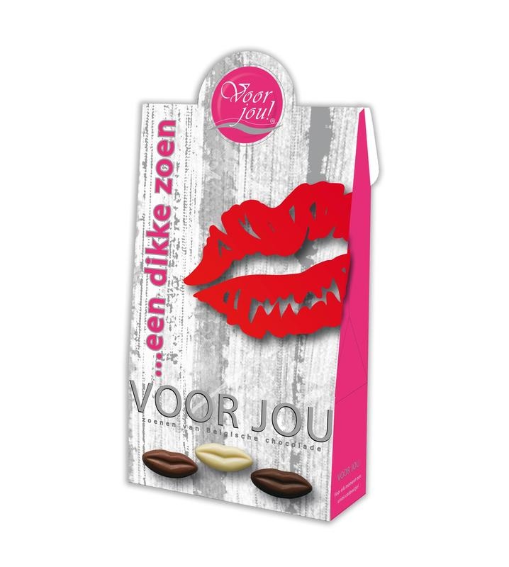 Voor Jou! Geschenkbox junger großer Kuss (100 gr)