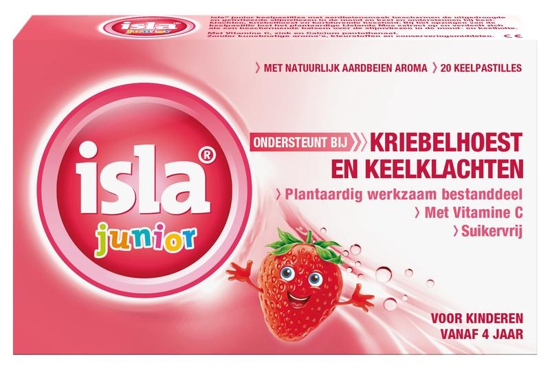 Isla Isla Junior Halspastillen Erdbeere (20 Tabletten)