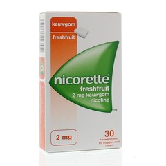 Nicorette Kaugummi 2 mg frisches Obst (30 Stück)