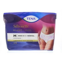 Tena Tena Silhouette weiße Unterwäsche mit niedriger Taille normal M (12 Stück)