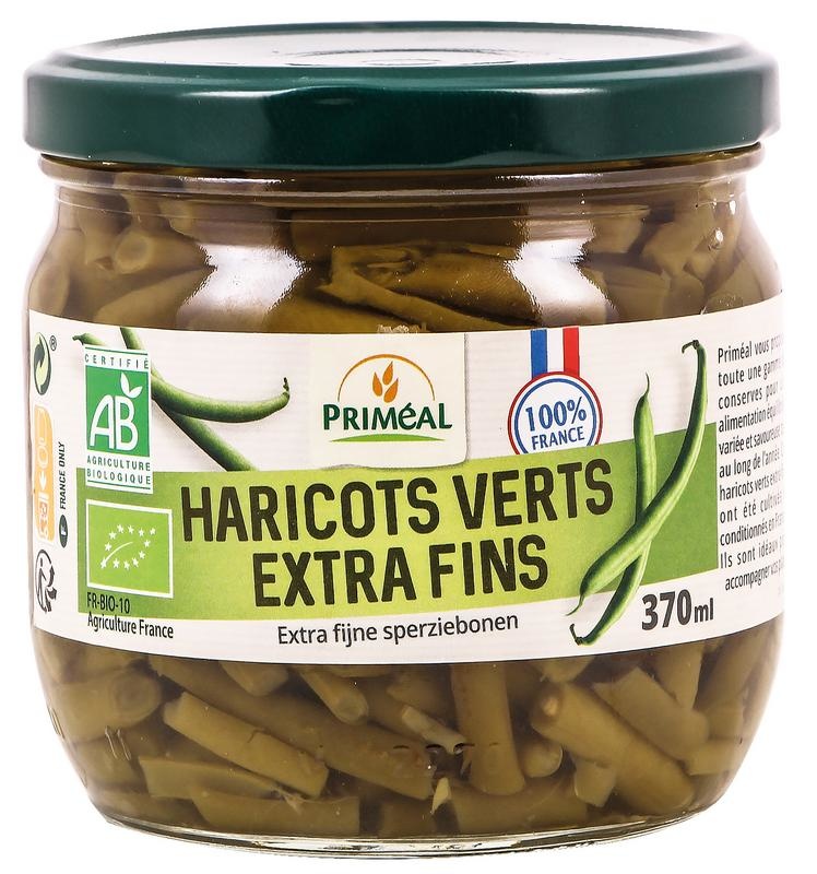 Primeal Haricots verts grüne Bohnen extra fein bio (370 Ml)