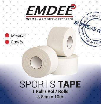 Emdee Emdee Sporttape 3,8 cm x 10 m weiß (1 Stück)