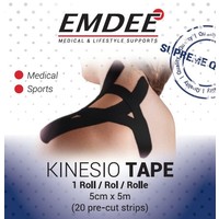 Emdee Emdee Kinesiotape schwarz vorgeschnitten (1 Stück)